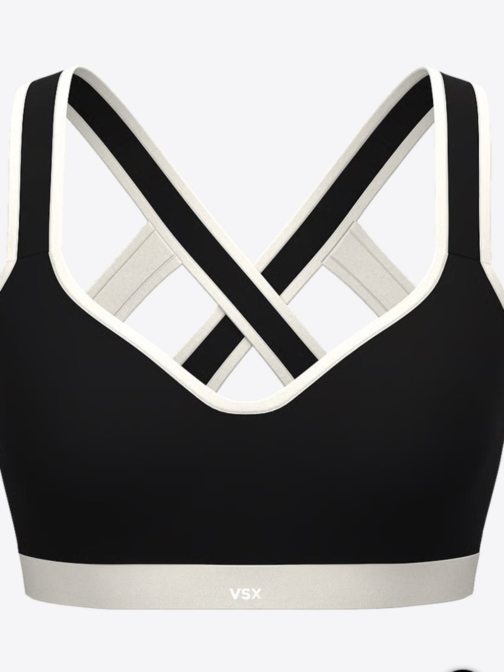 VSX Incredible Max Sports Bra in Black with White Trim & Strappy Back size 34DDD - Picture 5 of 16